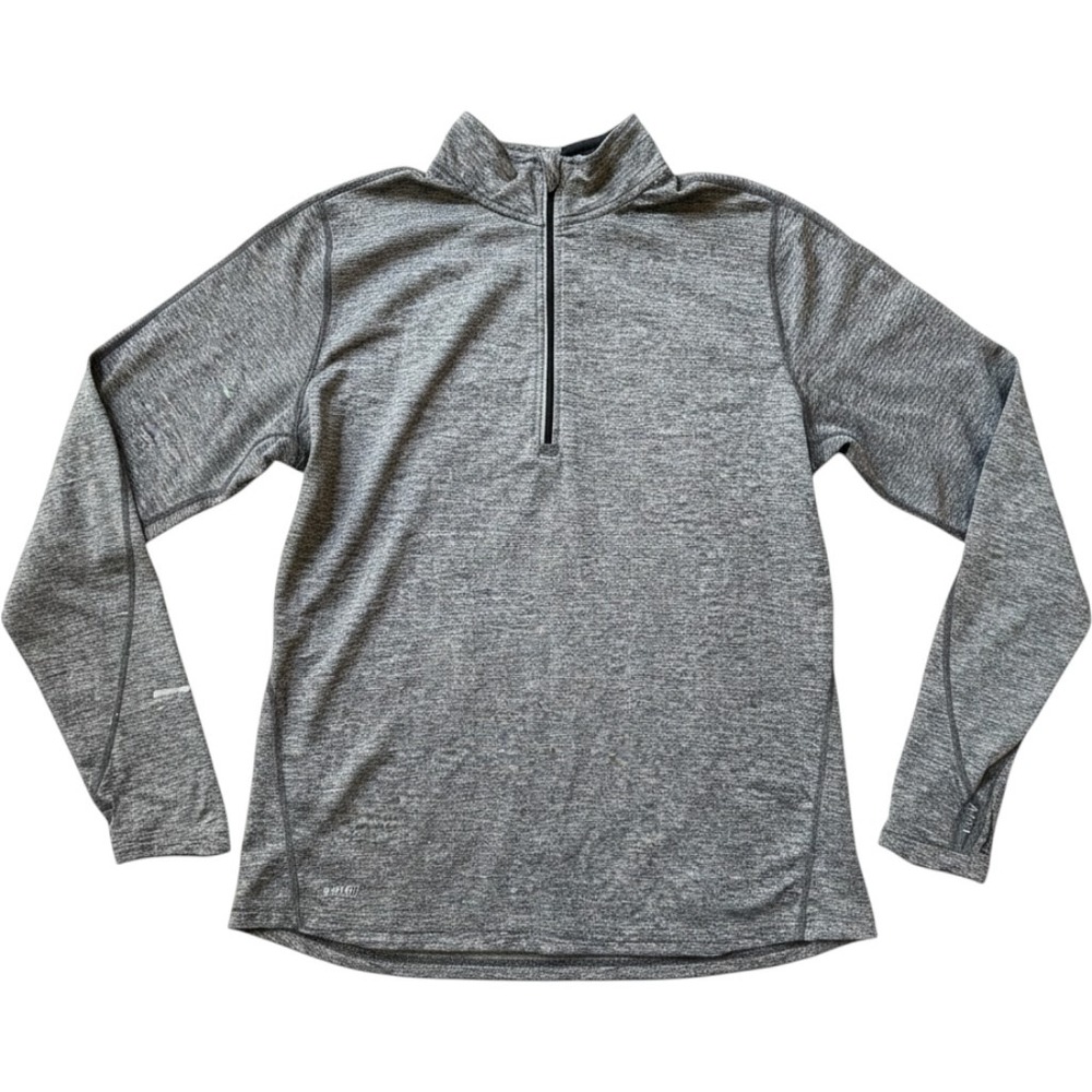 Nike Men's Dri Fit Gray Heather 1/4 Zip Long Sleeve Pullover Size XL